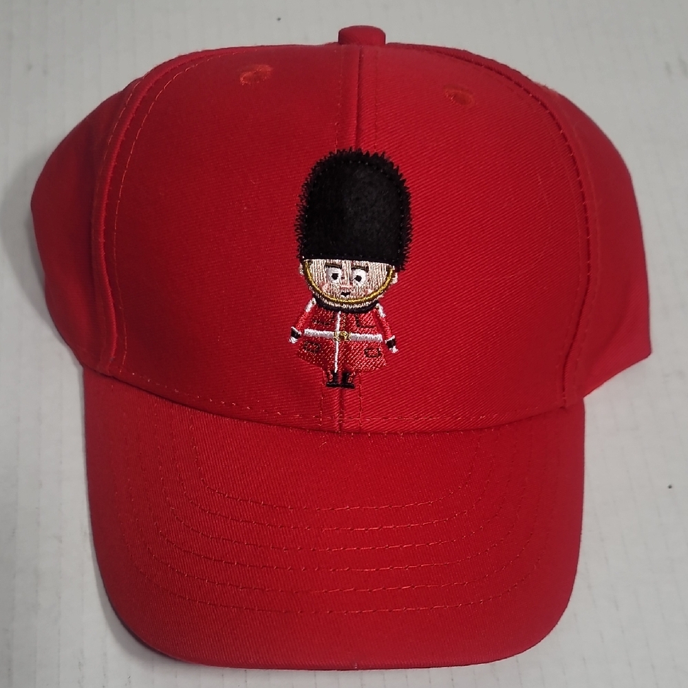 Tower Of London Royal Historic Places Kids Red Cap with Embroidered Guard